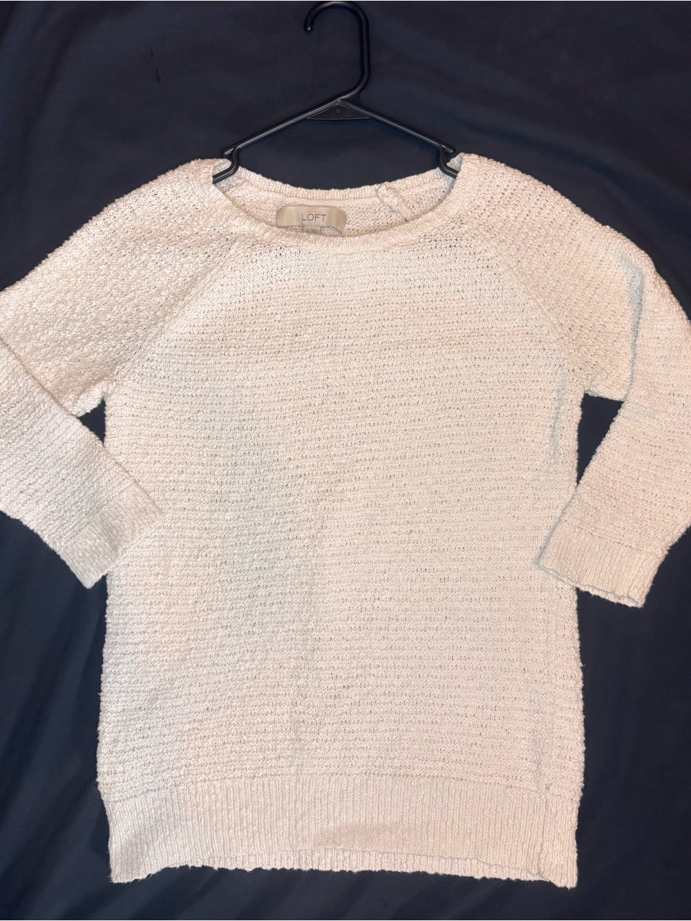 LOFT Kid's Cream Knit Pullover Sweater